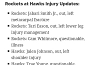 milan.com-火箭队连胜被终结，客场不敌老鹰队